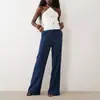 2026 Europa Transfronteriza Amazon Ropa de Mujer Cintura Alta Adelgazante Microcampana Pantalones Vaqueros Occidentales Caída Anti-arrugas Pinza Central Plisados Pantalones Largos