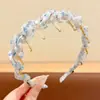 Faixa de Cabeça Floral Dentada Doce para Mulheres, Uso Diário ao Ar Livre, Faixa de Cabelo com Fita Superior de Caveira Alta, Prendedor de Cabelo Integrado, Acessório de Cabelo