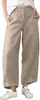 Pantalones de pierna ancha cropped ajustados de cintura alta, estilo casual suelto de nuevo estilo para verano, transfronterizos europeos y americanos, en color liso con botones