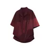 Camisa Casual Nueva para Hombre 2026, Cuello Grande, Manga Media, Color Sólido, Simple, Holgada, Elegante Camisa Casual para Hombre