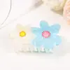 Gorace Joyería Pasador Versátil Clip de Flor de Color Contrastante Trasero de la Cabeza Pasador para Cola de Caballo Alta Accesorios para el Cabello de Estilo Pastoral para Mujer
