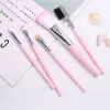 Ashariya Paquete de Cinco Pinceles Rosas Pincel para Sombras de Ojos Pincel de Maquillaje Pincel para Cejas Pincel para Rubor Set Portátil Maquillaje de Belleza