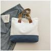 Bolsa de Lona Tote para Mujer, Bolso Casual Versátil de Gran Capacidad, Bolsa de Compras, Bolso Cruzado al Hombro, Estilo Urbano Simple
