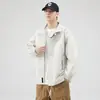 Chaqueta de Trabajo 2024 para Hombre Primavera y Otoño Nueva Ropa Holgada Americana Marca Trendy para Hombre Chaqueta Casual Ripper Cuello Atractivo