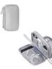 Bolsa de almacenamiento para cable de datos de carga, bolsa de tela para teléfono móvil, funda protectora para teléfono móvil, almacenamiento digital portátil de doble capa.