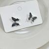 Lujo Ligero Gama Alta Elegante Set de Collar y Aretes de Mariposa Diseño Dulce Femenino Elegante de Dama Joyería de Moda