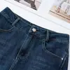 Populares jeans azules de bajo curvo para mujer, nuevo estilo otoño 2026, de moda este año, pantalones de pierna ancha holgados de cintura alta para cuerpo tipo pera