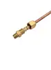 Conector de latão com rosca externa espessa para tubos de cobre, para umidificadores, conector direto de latão com rosca externa de alta pressão para máquinas e uso marítimo