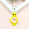 5605 # Chaveiro de Boia de Natação Fofa Animal de Desenho Animado Boneca de Borracha Macia Acessórios Chaveiro Presente Acessórios para Sapatos e Roupas
