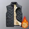 2026 Fábrica de Origen Chaleco Cálido de Forro Polar Ultrasónico de Invierno Chaleco sin Mangas de Moda Casual para Hombre Venta al por Mayor
