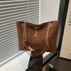 Bolso de Hombro Texturizado con Cadena Retro Nuevo de Invierno 2024 para Mujer Estilista Ins Bolso de Axila Bolso Tote para Mujer