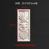 Moldura de Puerta con Aplique de Madera Maciza Estilo Europeo, Decoración Rectangular tallada con Flores, Adorno de Columna Romana, Capitel y Base Semicirculares