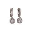 Pendientes de mujer de estilo francés Rongyu con incrustaciones de diamantes retro, de lujo y ligeros, para uso diario, elegantes y exquisitos.