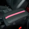 Almofada de Apoio de Braço para Carro Couro Clássico Preto Resistente ao Desgaste Comércio Exterior Transfronteiriço Almofada Antiderrapante para Uso no Interior do Carro Almofada de Apoio de Braço em Couro