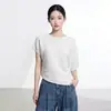 Camiseta Miyake para Mulheres, Venda Direta da Fábrica, Fornecimento Coreano Dongdaemun, Novo Estilo de Verão, Caimento Solto, Top Plissado Emagrecedor