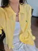 Camisa Bordada Blanca de Fábrica para Mujer Top 2026 Nueva Camisa de Lino Manga Larga Estilo Old Money 2026 Nueva