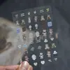 Adesivos Tomoni finos e flexíveis para nail art, novo papel de transferência vintage com alto apelo estético, adesivos de transferência de boneca de pano pequena estilo antigo