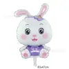 Nuevo Globo de Película de Aluminio de Pascua Conejo Decoración de Fiesta EASTER Conejo de Dibujos Animados Orejas Largas Globo de Conejo