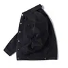 Chaqueta de mezclilla versátil para primavera y otoño para hombre, marca de moda, corte holgado, talla grande, chaqueta de trabajo, abrigo de mezclilla, venta al por mayor de fábrica de moda
