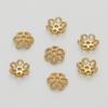 Cobre color que no se desvanece de 18K color oro antiguo flor hueca soporte para pulsera collar DIY hecho a mano espaciador hueco multiestilo