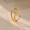 Anel coreano transfronteiriço de aço titânio novo para casal aberto liso anel anel liso fino anel linha anel nicho fábrica direta lote