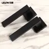 Cerradura Magnética Silenciosa Cuadrada con Manija Dividida para Puerta de Madera de Dormitorio y Puerta Magnética de Baño, Minimalista Italiano, Venta al por Mayor Transfronteriza