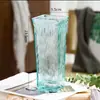 Glaciar de Vientre Grande Vidrio Transparente Jarrón Moderno Simple Arreglo Floral Nutrición de Agua Sala de Estar Mesa de Comedor Estilo Ins Adornos Decorativos