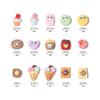 Serie de galletas de comida y juego, joyería para uñas, lindo helado de donut con gotas de aceite, accesorios para uñas de dibujos animados DIY, venta al por mayor
