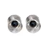 Pendientes Minimalistas de Plata con Cuentas Redondas y Plisado Retorcido, Modernos, Únicos, Simples, Versátiles Pendientes de Botón con Sentido de Diseño, Pendientes de Nicho