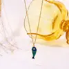 Pendente de Peixe com Gota de Óleo Europeu e Americano Mais Vendido Joia Elétrica de Ouro Corrente de Clavícula Leve de Luxo Nova Ouro