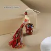 Sándalo Verde Doce Constelaciones Cadena para Teléfono Móvil Colgante para Bolso de Coche Colgante de Animal Pequeño Cordón Colgante Adorno de Borla de Colores