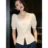 Design Suave e Versátil para o Dia a Dia e Uso Casual, Estilo Europeu Simples e Moderno Novo Top Feminino Verão 2026