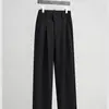 Pantalones casuales de otoño e invierno con costura lateral tridimensional y caída para hombre, versátiles, diseño único y moderno, cintura media-alta, corte recto