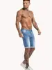 Shorts de Mezclilla Rusos Ozon para Hombre Estilo Nuevo Casual Elásticos de Longitud Media para Hombre Rectos de Moda Mezclilla