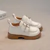 Mocasines para Niña con Velcro de Doble Hebilla Sencillo, Zapatos de Piel para Niño, Nuevo Modelo Primavera 2026, Zapatos Casuales de Piel para Niño