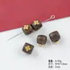 Acessórios de Contas Soltas de Agarwood Estilo Chinês, Pulseira DIY de Sândalo, Contas com Furo Passante, Contas Espaçadoras, Contas Cilíndricas, Módulos para Pulseira