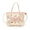 Bolsa de ombro com laço para meninas, transfronteiriça, fofa e estilosa, versátil, nicho, luxo leve, de mão, transversal, bolsa infantil, moderna
