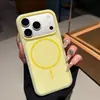 Adecuado para Funda de Teléfono Magnética de Helado para iPhone 18 Promax, Succión Magnética Apple 17 Tacto de Piel Funda Protectora Color Bloqueado 16