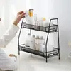 Nuevo Estante de Almacenamiento Doble Multifuncional Estilo Nórdico ins Arte de Hierro Escritorio Mesa de Escritorio Soporte para Cosméticos