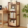 Prateleira de armazenamento multicamadas, estante de bambu de chão para sala de estar, prateleira de armazenamento simples multifuncional pequena para cozinha sob a mesa
