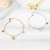 Moda Nicho Japonesa y Coreana Simple Apilada Elegante Joyería al por Mayor Lujo Ligero Alto Sentido Zircón Acero de Titanio Pulsera Joyería para Mujer