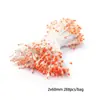 Flor de Laranja Espuma Flor Núcleo Flor Dupla Cabeça Estame de Flor Fruta Artesanal DIY Grampo de Cabelo Acessórios de Cabelo Materiais Venda Quente Atacado