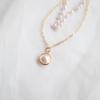 Joyería japonesa y coreana Super hada doble cadena dorada colgante de perlas cadena para suéter gargantilla collar cadena clavicular collar mujer