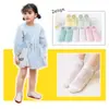 C630 Calcetines Infantiles al por Mayor Primavera y Verano Rayas Verticales de Moda Flores Pequeñas Calcetines de Malla Transpirables Color Sólido Calcetines para Niños y Niñas