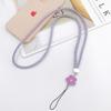 Nuevo Cordón Tejido a Mano de PU DIY Accesorios de Joyería para Funda de Teléfono Móvil Colgante de Camelia Larga Cadena para Teléfono Móvil