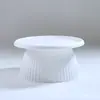 Mesa de Café Redonda de Plástico Nórdica para Sala de Estar, Mesa Auxiliar Simple para Apartamentos Pequeños, Lujo Ligero Creativa Moderna Estilo Ins