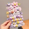 Presilhas de Cabelo para Bebê Que Não Danificam o Cabelo, Acessórios de Cabelo Fofos Cobertos com Tecido para Bebês Meninas, Presilhas de Cabelo Infantis para Cabelos Finos