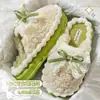 Pantuflas Cálidas de Felpa para Mujer 2026 Nuevo Estilo Otoño/Invierno para Interiores con Casa, Moño, Estilo Juvenil y Amortiguación Suave