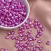 Dingyi Forma de Corazón Transparente Luna Fría Chapado Acrílico Cuentas con Agujero Pasante Sueltas Hecho a Mano DIY Cadena para Teléfono Adornos Accesorios