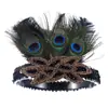 Diadema de Plumas Años 20 Tocado para Fiesta Gatsby Accesorios para el Cabello Diadema de Chica Flapper Cinta para el Cabello